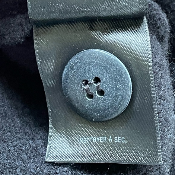 ANTHROPOLOGIE FIELD FLOWER  Black Cardigan Womens Size L Navy Laced Bell-Sleeve - Picture 8 of 13